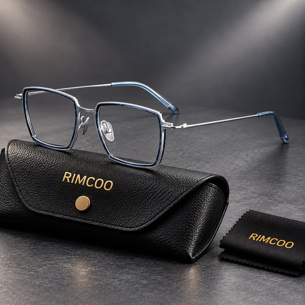 Rimcoo Lightweight Titanium Acetate Square Eyeglass Frames
