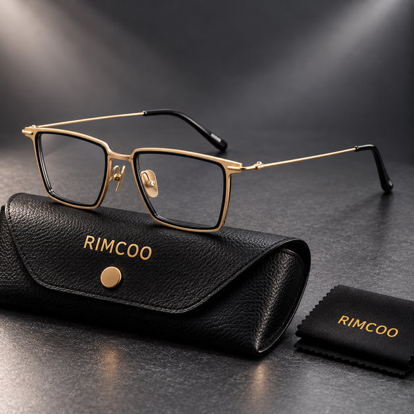 Rimcoo Lightweight Titanium Acetate Rectangle Eyeglass Frames