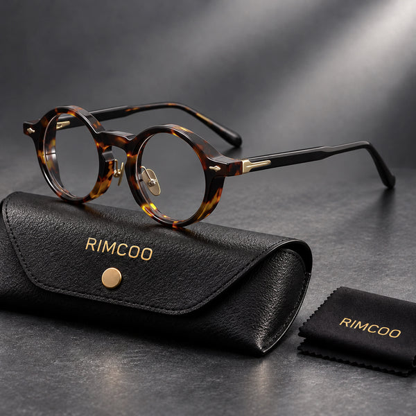 Rimcoo Vintage Acetate Round Eyeglass Frames