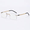 Rimcoo Lightweight Titanium Rimless Rectangle Eyeglasses