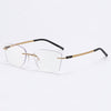 Rimcoo Lightweight Titanium Rimless Narrow Rectangle Eyeglasses