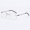 Rimcoo Lightweight Titanium Rimless Rectangle Eyeglasses