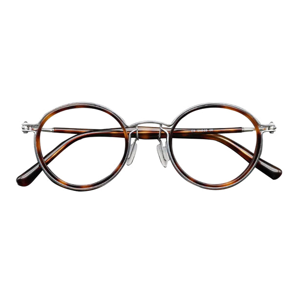 Ambrose Vintage Acetate Titanium Round Eyeglass Frames
