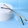 Rimcoo Lightweight Titanium Rimless Narrow Rectangle Eyeglasses
