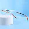 Rimcoo Lightweight Titanium Rimless Rectangle Eyeglasses