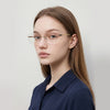 Rimcoo Lightweight Titanium Rimless Narrow Rectangle Eyeglasses