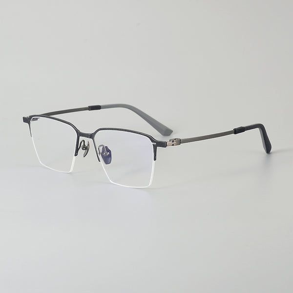 Rimcoo Titanium Semi-Rimless Eyeglass Frames
