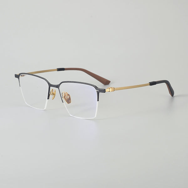 Rimcoo Titanium Semi-Rimless Eyeglass Frames