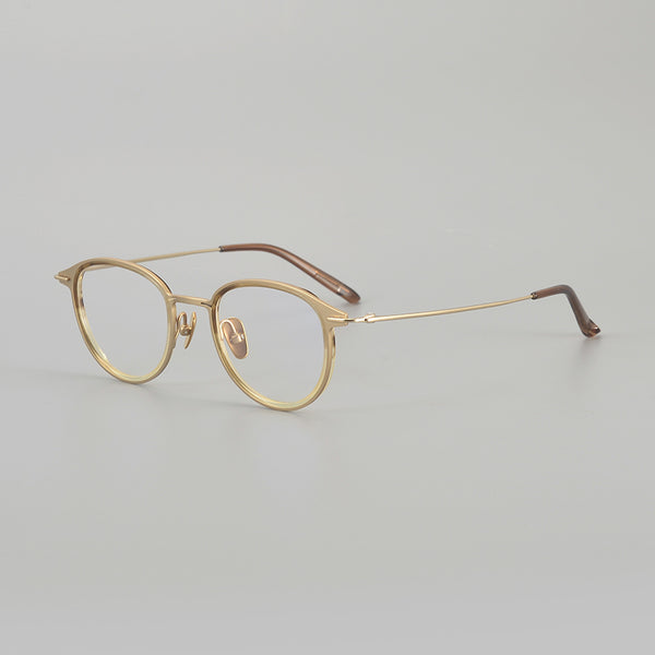 Rimcoo Lightweight Titanium Acetate Round Eyeglass Frames