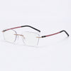 Rimcoo Lightweight Titanium Rimless Narrow Rectangle Eyeglasses