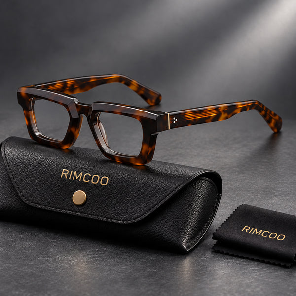 Rimcoo Vintage Acetate Square Eyeglass Frames