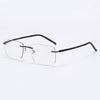 Rimcoo Lightweight Titanium Rimless Rectangle Eyeglasses