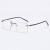 Rimcoo Lightweight Titanium Rimless Rectangle Eyeglasses