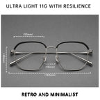 Rimmoo Vintage Titanium Eyeglasses Frame