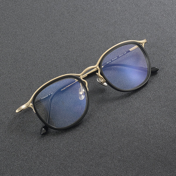 Rimcoo Lightweight Titanium Acetate Round Eyeglass Frames