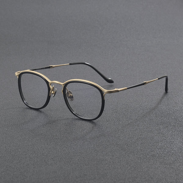 Rimcoo Lightweight Titanium Acetate Round Eyeglass Frames