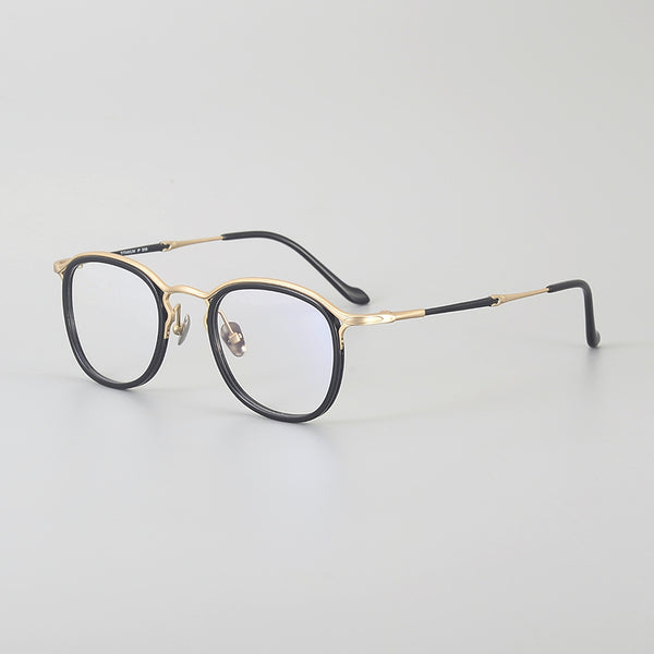 Rimcoo Lightweight Titanium Acetate Round Eyeglass Frames