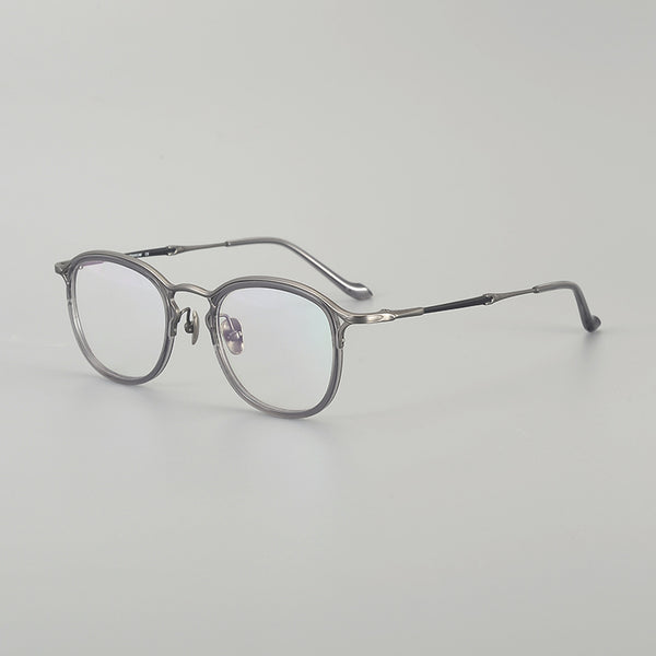 Rimcoo Lightweight Titanium Acetate Round Eyeglass Frames