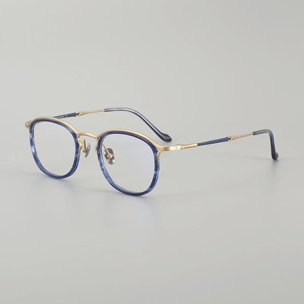Rimcoo Lightweight Titanium Acetate Round Eyeglass Frames