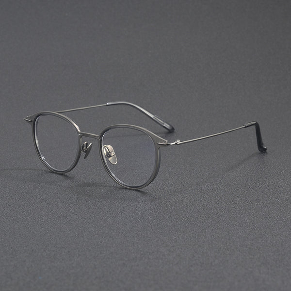 Rimcoo Lightweight Titanium Acetate Round Eyeglass Frames